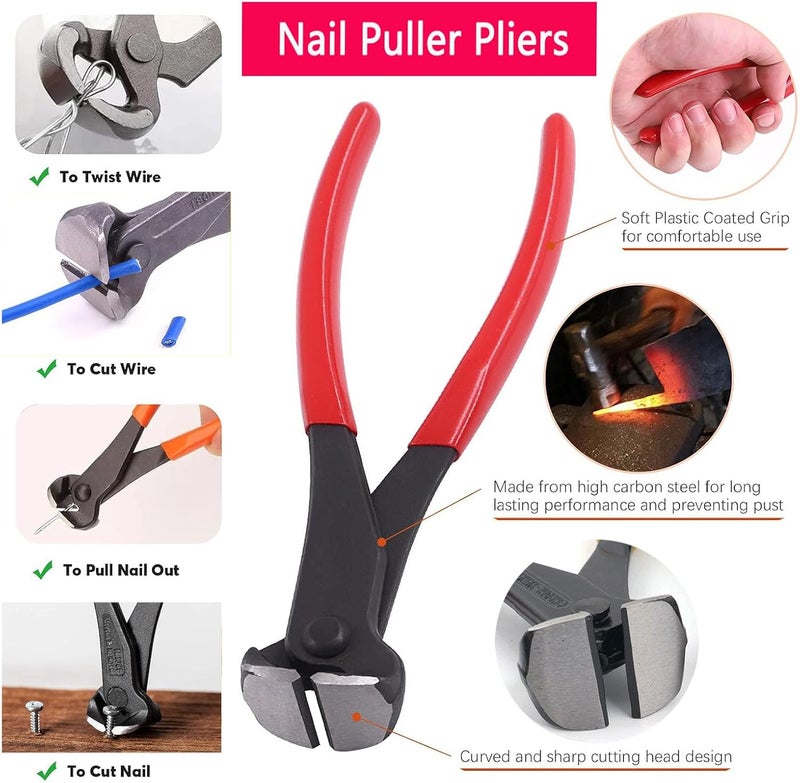 PUWANY 5pcs Upholstery Staple Remover Tool with Nail Puller Pliers Tack Puller Staple Puller, Nail Remover Tool for Furniture Floor Carpet Wall Wooden Case Photo Frame - Image 3